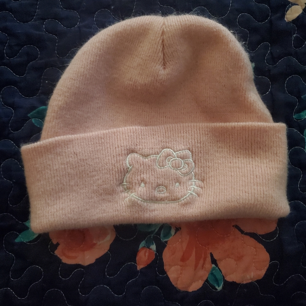 Pink Hello Kitty beanie
